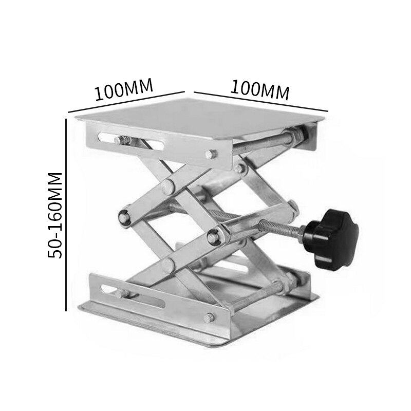 Aluminum Router Lift Table Woodworking Engraving Laboratory Lifting Stand Rack Manual Lift Platform Woodworking Benches: A-stainless steel