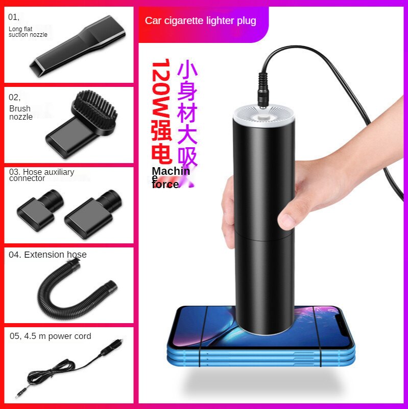 Wireless Portable Car Vacuum Cleaner Handheld Auto Vaccum 120W High strong Suction For Home Cleaning Wet Dry Mini Vacuum Cleaner: white