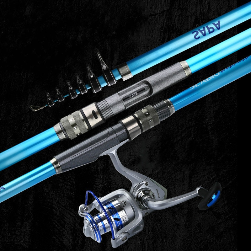 Carbon Telescopic Rock/sea Fishing Rods Spinning Rod Taiwan Fishing Rod Carp Lure Fishing Rods Set Fishing Rod Reel Combo