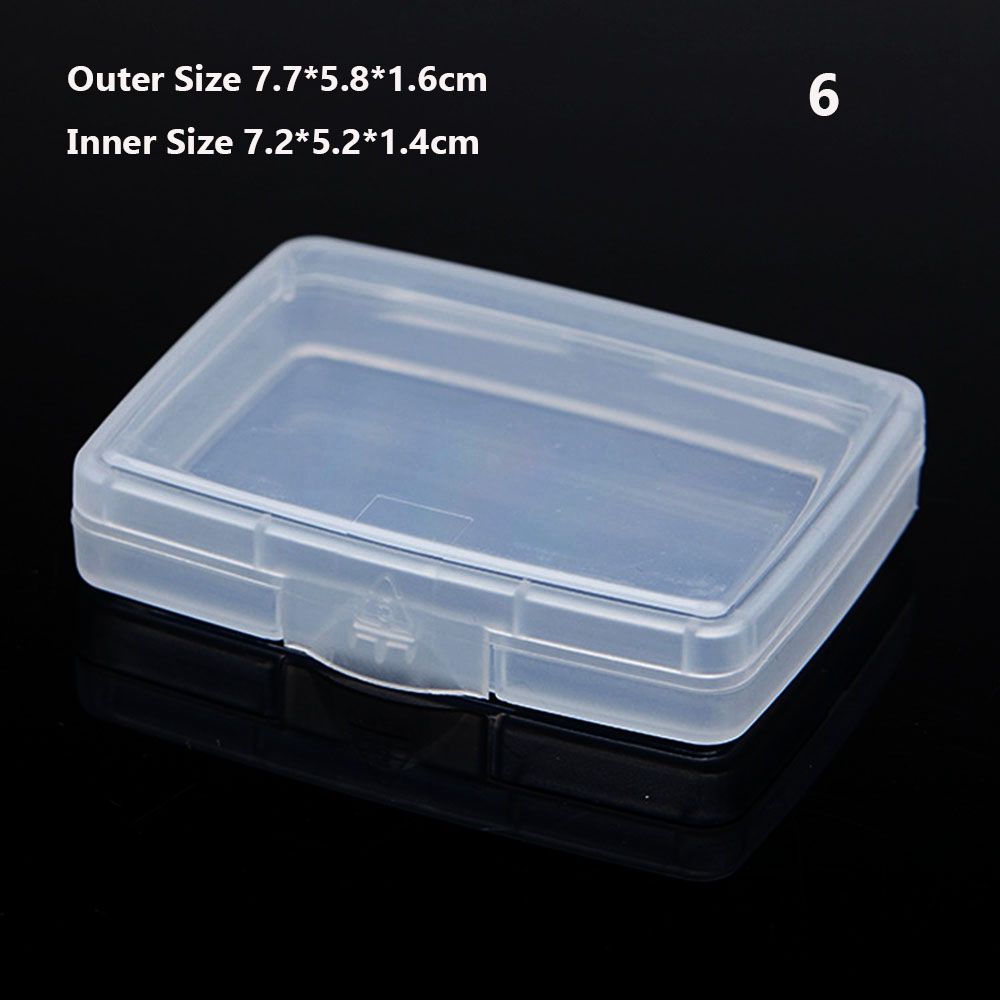 Caja pequeña de plástico transparente con tapa, contenedor de colección, caja de almacenamiento, , 1 ud.: Gris oscuro