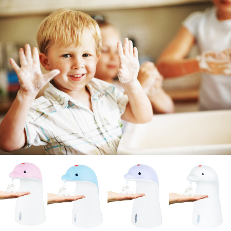 Automatic Intelligent Soap Dispenser Tabletop Dolphin Soap Dispenser Spray Foam Machine Hand Sanitizer Disinfector