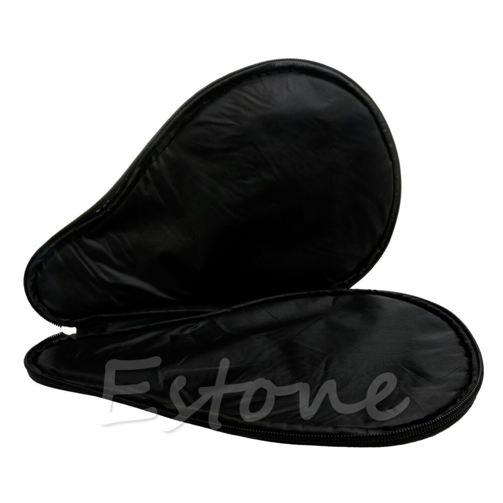 Zwarte waterdichte tafeltennisbatjes tas, pingpongbatjes tas met balvakje