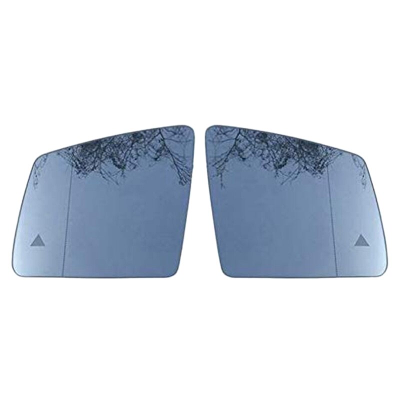 Car Replacement Heated Blind Spot Warning Wing Right Rear Mirror Glass for Mercedes-Benz GL ML GLE Class W164 W166: Default Title