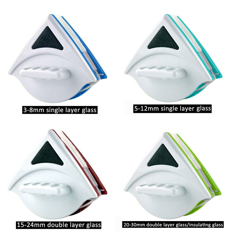 Window Washing Brush Magnetic for Cleaning Scraper Outside Glass Wipers Double-Side Outdoor Pole Squeegee Plate Robot Sponge