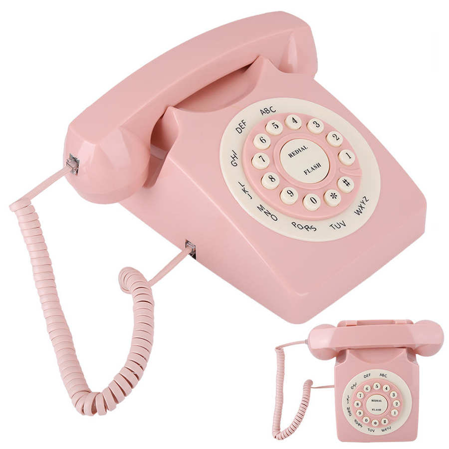 Telefono Jahrgang hoch Definition Anruf Verdrahtete Telefon für Heimat Sekretariat Hotel Rosa telefon