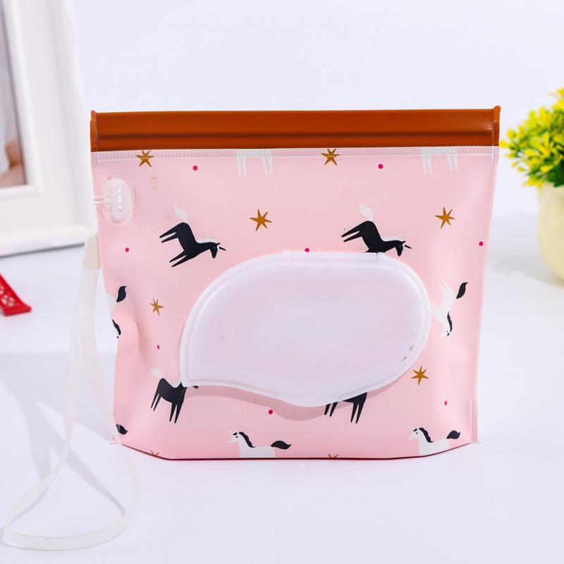 Pouch zelfdichtende Doekjes Nat Doekje zelfdragende Dispenser Houder Hervulbare PVC Bag Herbruikbare