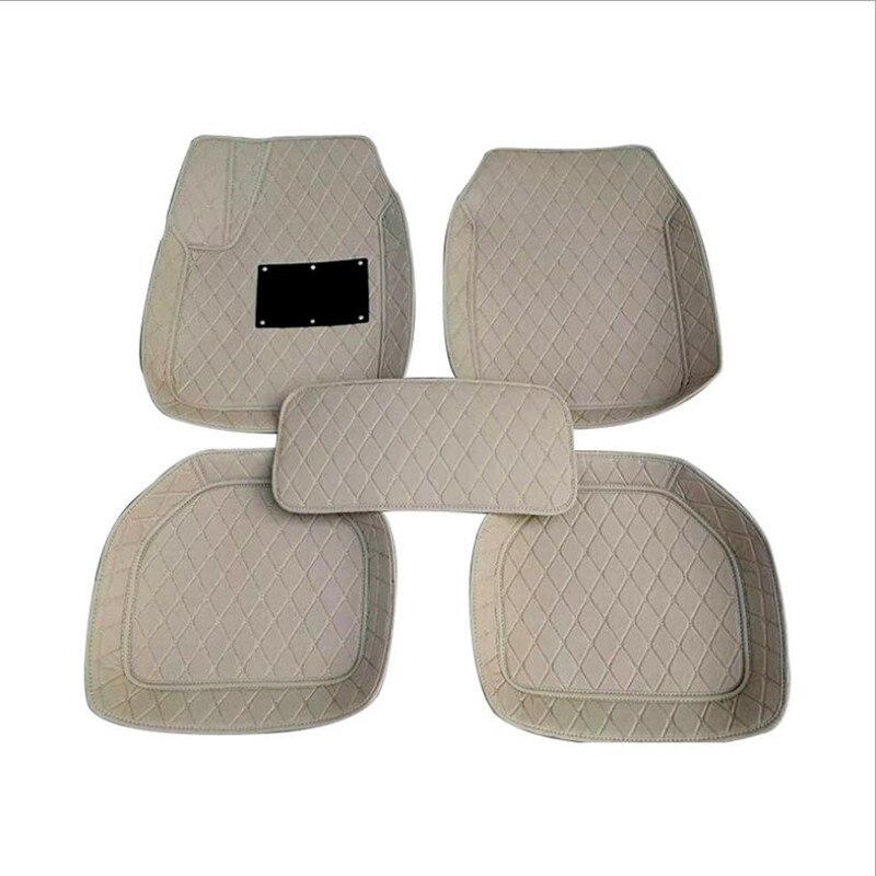 Auto car carpet foot floor mats For volkswangen polo sedan touran 2005 vw passat b5 golf 6 sharan car mats: Beige