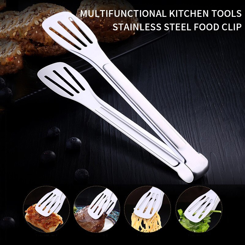 Edelstahl Lebensmittel Zange Küche Utensilien Buffet Kochen Werkzeug Anti Wärme Brot Clip Gebäck Klemme Grill Küche Stahl #25