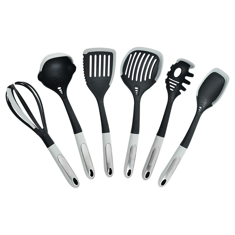 Silicone Non-stick Cooking Set Kitchenware Cookware Heat Resistant Kitchen Utensils Accessories Spatula Spoon Baking Tools: 6pc