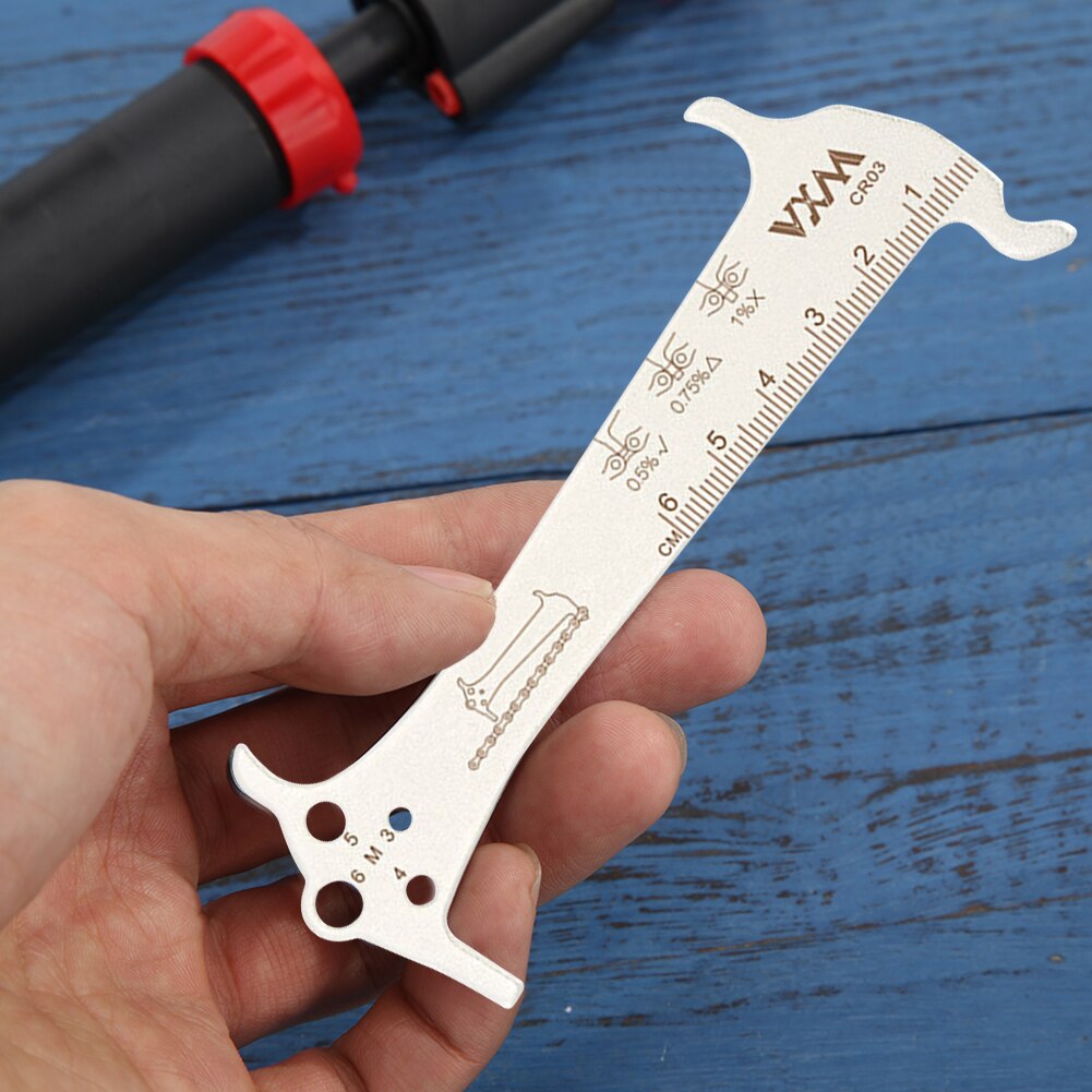 MTB Bike Chain Wear Cycling Indicator Ruler Bicycle Chains Gauge Measurement Checker Biking Portable Dustproof Cycling Parts