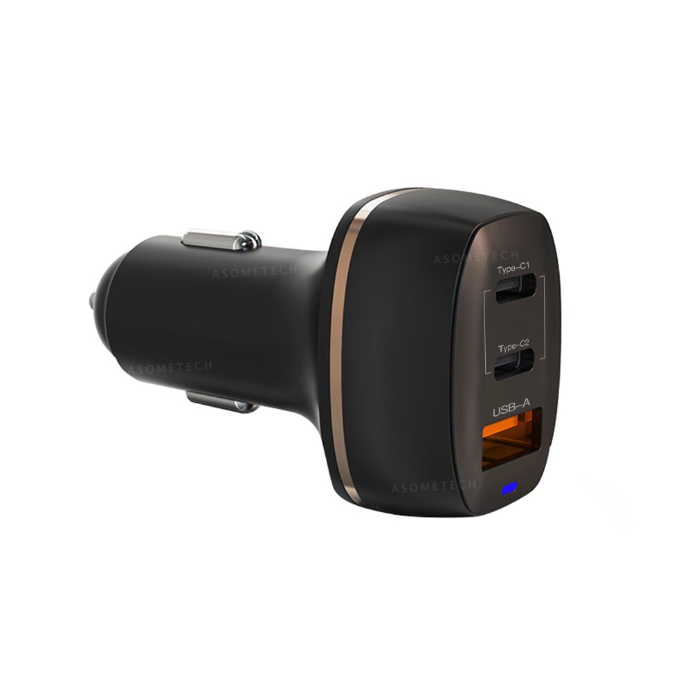 48W USB Dual PD Fast Charger Car Charger Adapter 3 Port LCD Display QC 3.0 Qucik Cars Charging Socket For iPhone Xiaomi Samsung