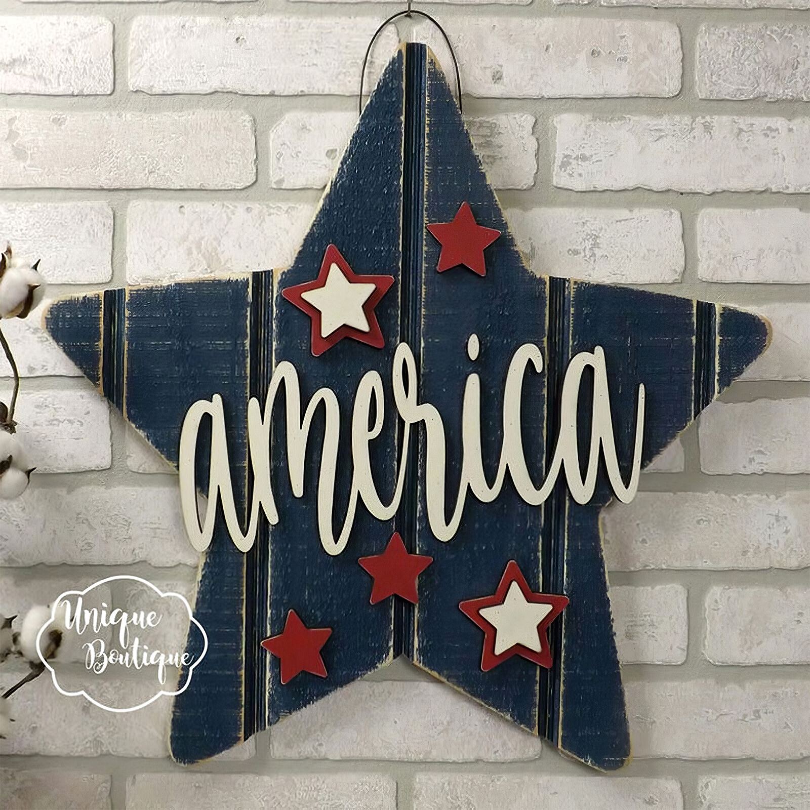 Diy Ornamenten De Ons Independence Day Houten Deur Decoratie Opknoping Hanger Vlag Home Decor Deur Opknoping Boord