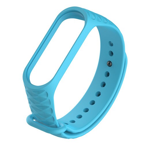 Mi bande 4 bracelet pour Xiaomi Mi bande 5 bracelet bracelet coloré sport Silicone bracelet intelligent Band4 Band3 Miband 3 4 5: Light blue texture