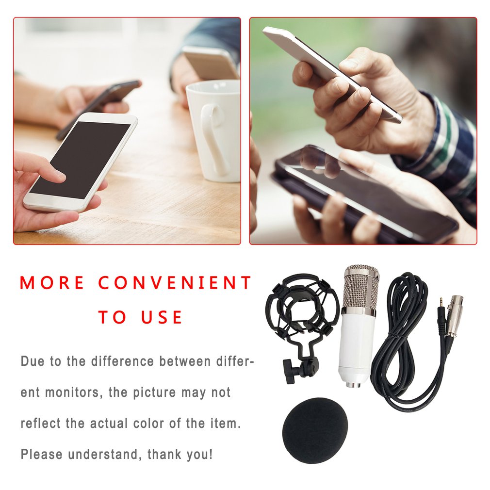 Bm-800 Network K Song Recording Wired Microphone Condenser Microphone Retaining Clip Bracket Voice Service