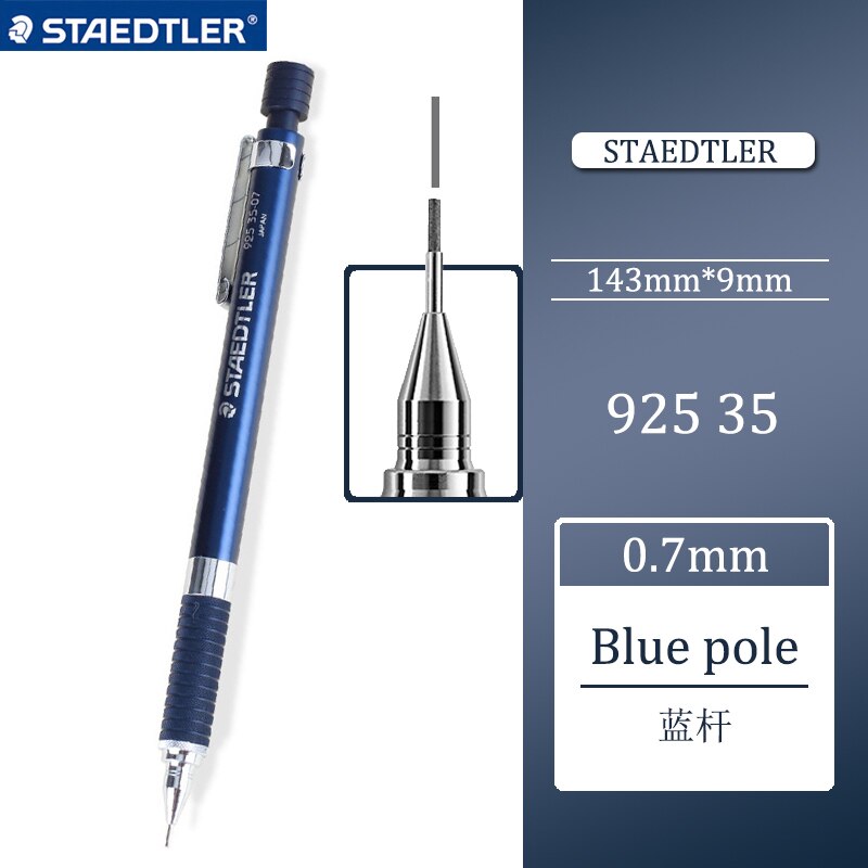 Lápiz automático Staedtler 925 Series 25 | 35 lápiz de dibujo de lápiz movible de centro de gravedad bajo de varilla de Metal: 925 35 0.7mm
