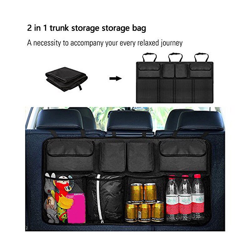 Auto opbergtas, kofferbak organizer, universele grote capaciteit achterbank oxford opbergtas, kofferbak bagagenet houder, zak accessoire