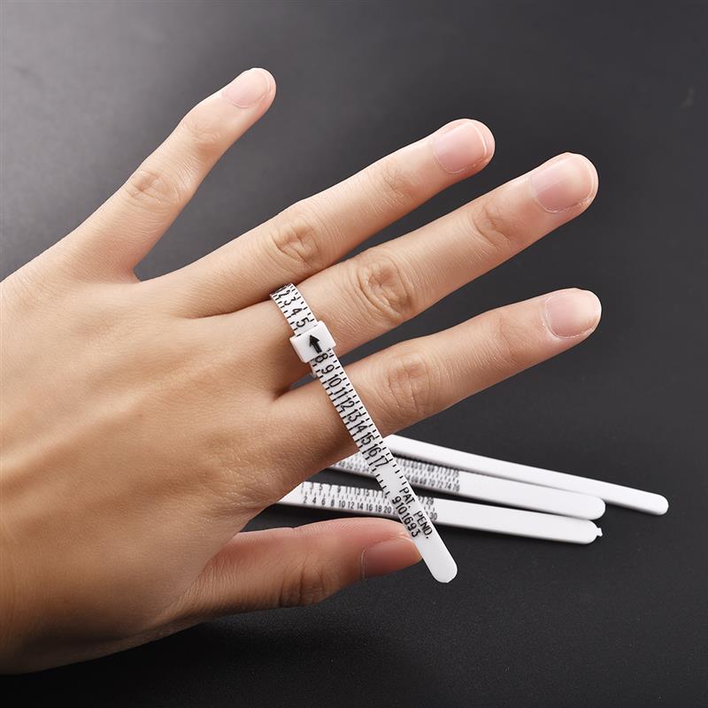 Ring sizer mått uk/us/jp/eu fingermått mätare män och kvinnors storlekar az smycken verktyg utrustning mjuka ring mätverktyg