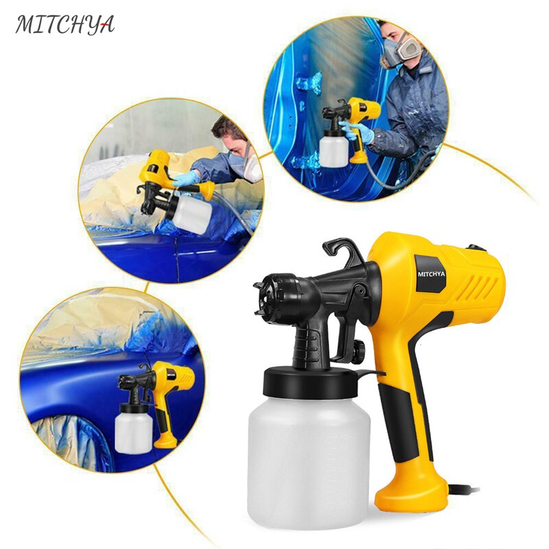 400W Paint Sprayers Mini Spray Gun High Power 800ML Flow Control Cars Electric Spray Gun For Painting