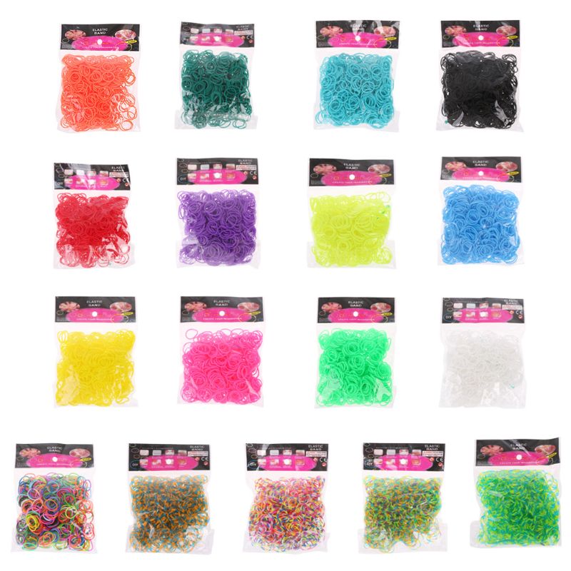 600Pcs Rainbow Mega Refill Elastiekjes Diy Armbanden Bands Party Favor Art Ambachten Voor Meisjes