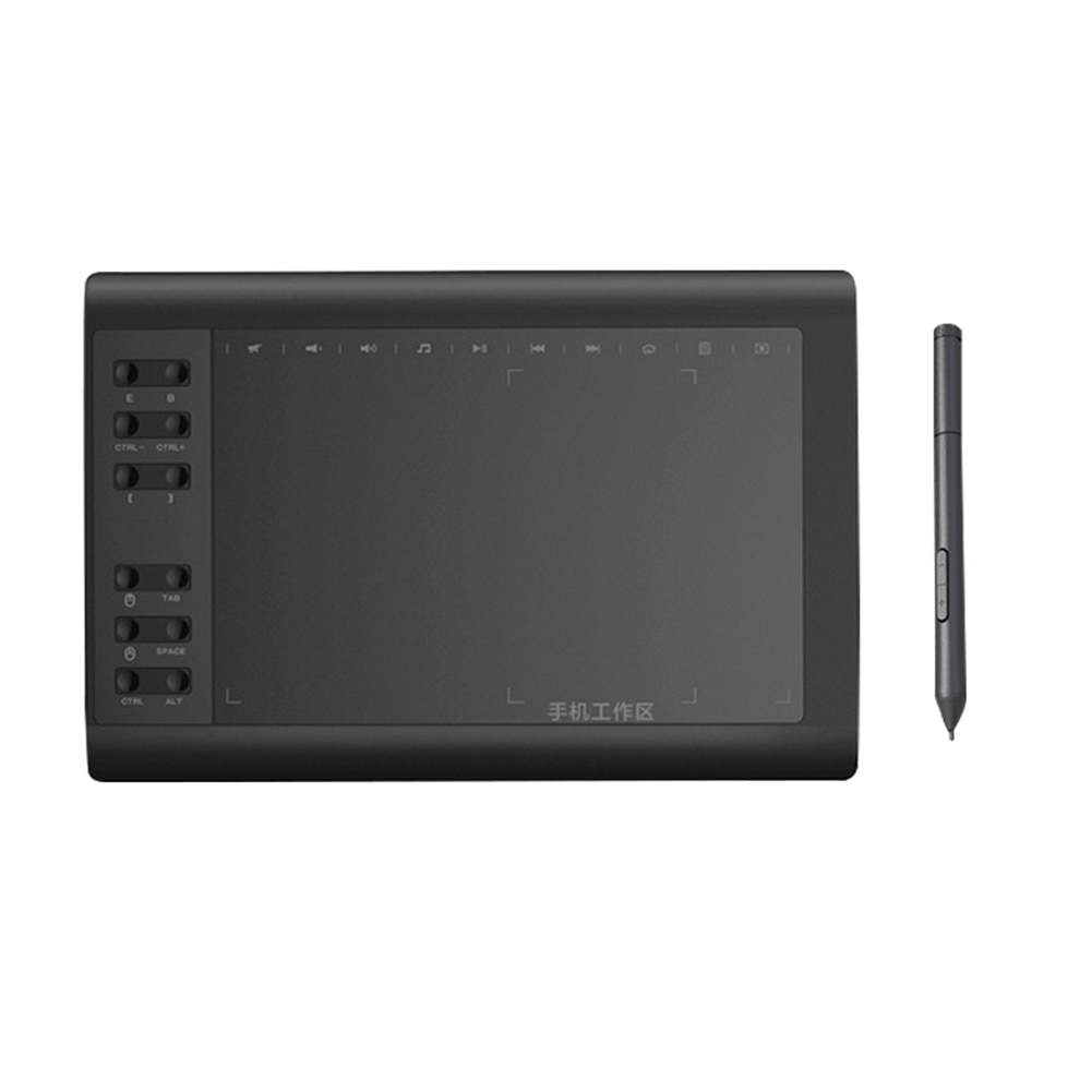 Grafisk tegning tablet 10 x 6 tommer  g10 digital tablet tegning med 22 smarte knapper understøtter mobiltelefon computer fku 66