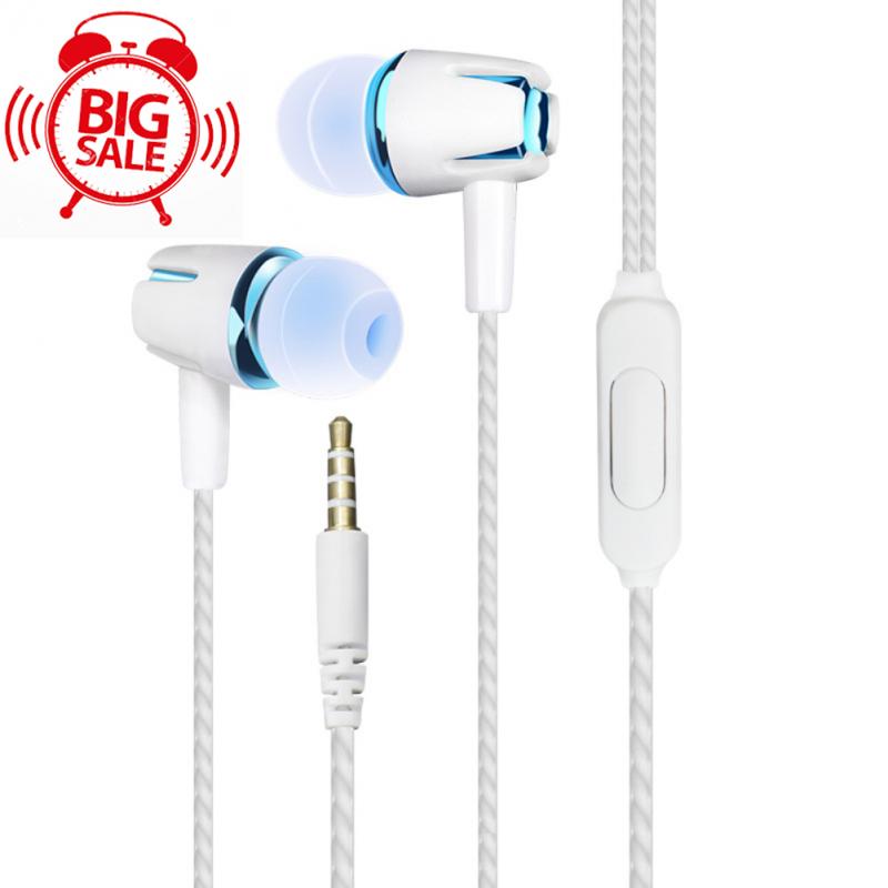Universele 1.2M Wired In-Ear Oordopjes Headsets Muziek Oortelefoon 3.5Mm Plug Stereo Hoofdtelefoon Voor Telefoon Pc Laptop tablet MP3