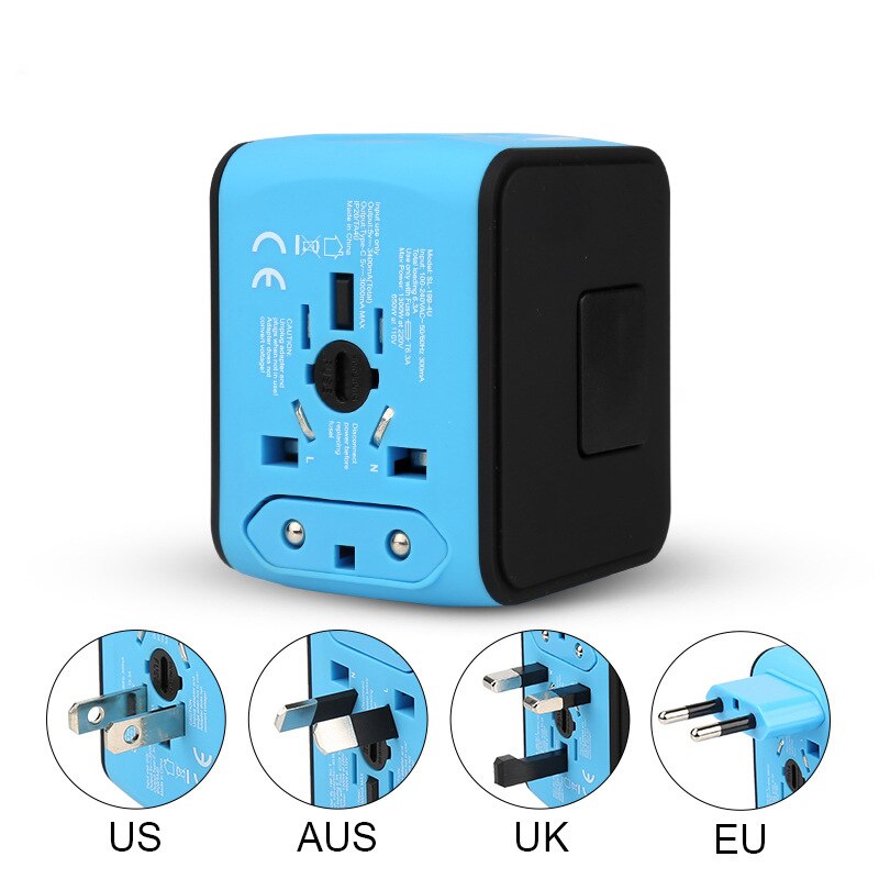 Multi-nation Travel Adapter With USB Charger/USB Type C Adapter With Usb Universal Travel Adapter