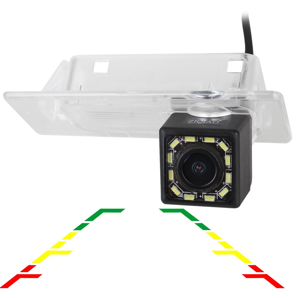 ZIQIAO-cámara de visión trasera gran angular para coche, para Kia KX3 Smart Run Ceed SW Wagon Cerato 3, Hyundai Elantra Solaris Sedan HCR, HS095: 12 LED linear track