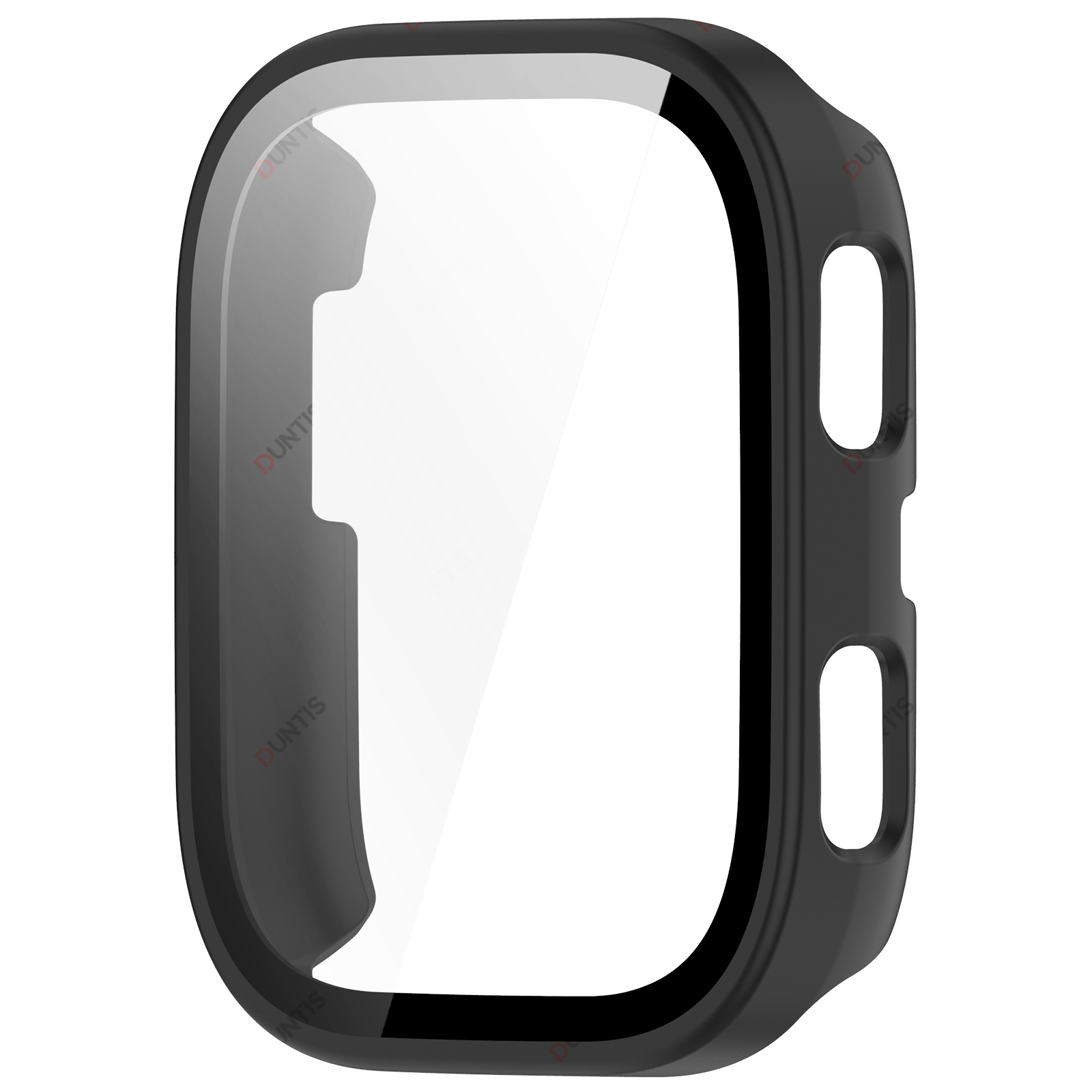 Glass+PC Case for Amazfit Bip 6 Hard Bumper Built-in Ultra-HD Tempered Glass Protector for Amazfit Bip 6 Cover Accessories: Red Black