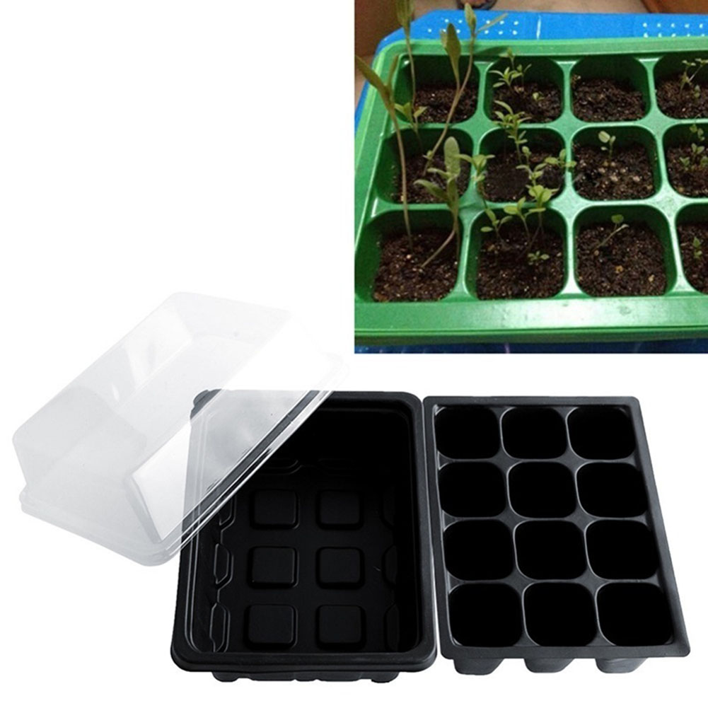 12 Cells Hole Seeds Nursery Pots Grow Box Seeding Box Holder Cloning Insert Propagation Nursery Pots Planter Box