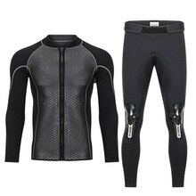 HISEA Men 2.5mm neoprene Long sleeve wetsuit Surfing diving suit Individuality keep warm winter surf clothing