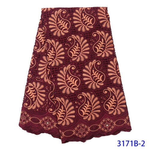 Lo último en Tela de encaje de malla Africana blanco puro para vestido de boda bordado, encaje nigeriano, encaje suizo de gasa, YA3171B-5 de Suiza: Picture 2
