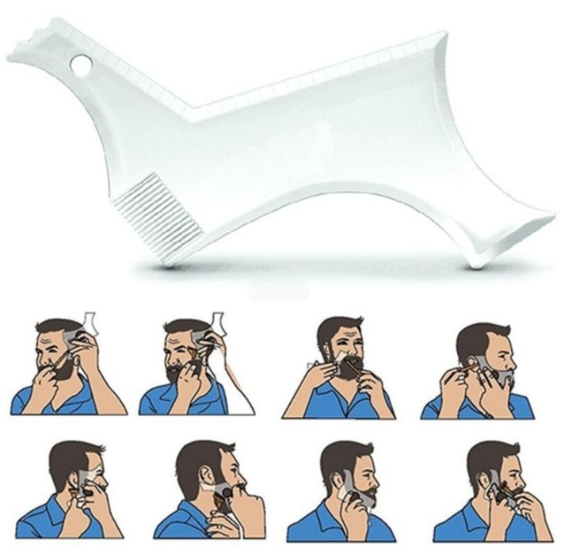 Plantilla de barba para hombre, herramienta de estilismo, peine para moldear la barba de doble cara, herramienta de belleza, afeitado, maquinilla de afeitar, herramienta para hombre