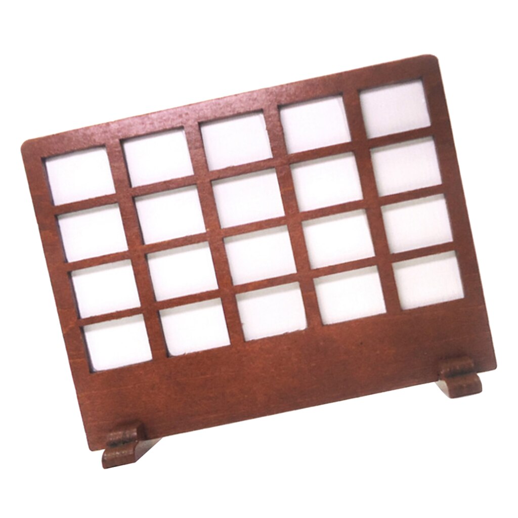 1/12 Dollhouse Miniature Furniture Accessory Handmade Window Shape Screen