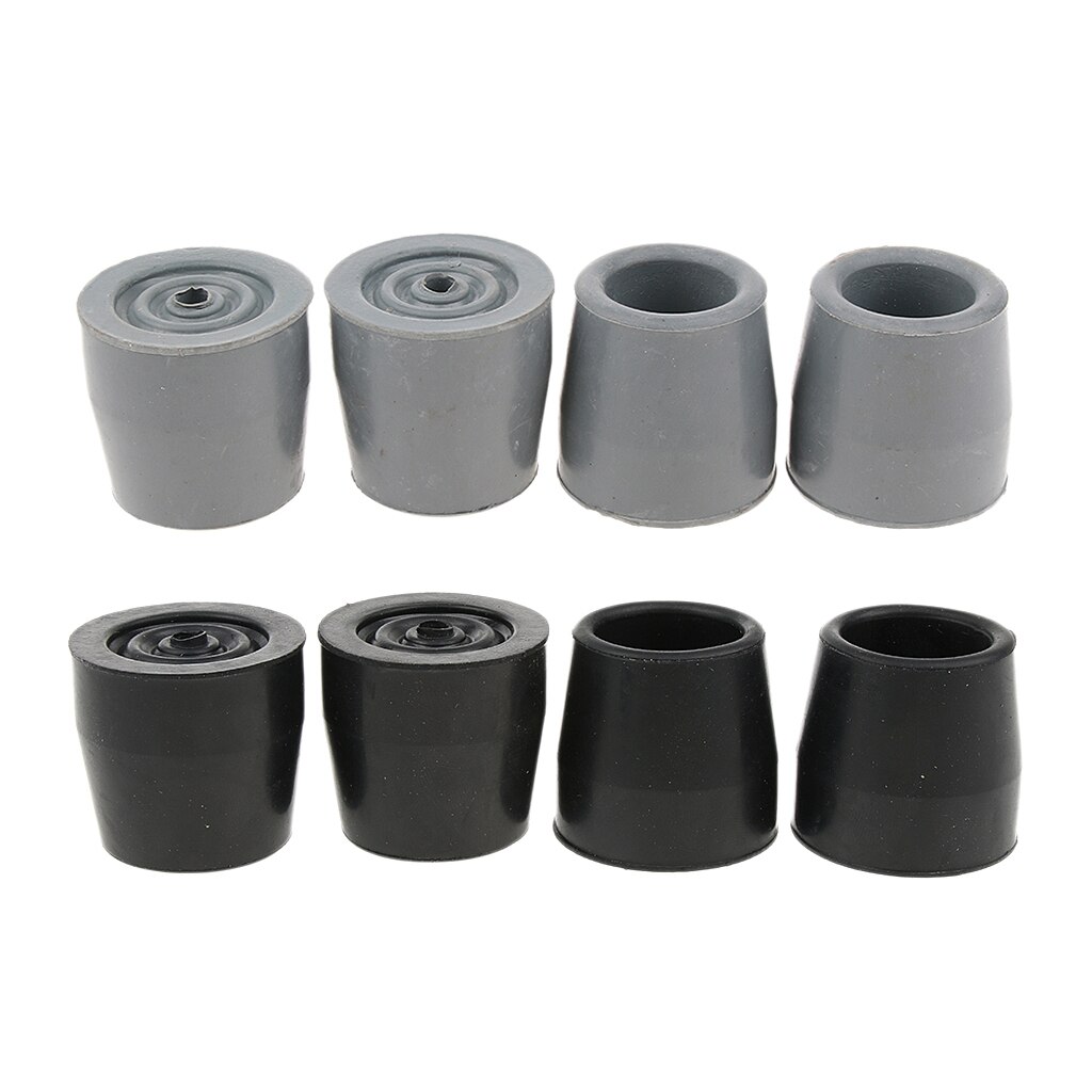 4 Stuks Beentje Rubber Crutch Tip Stevig Op Gebroken Grond Rock Modder Anti-Slip
