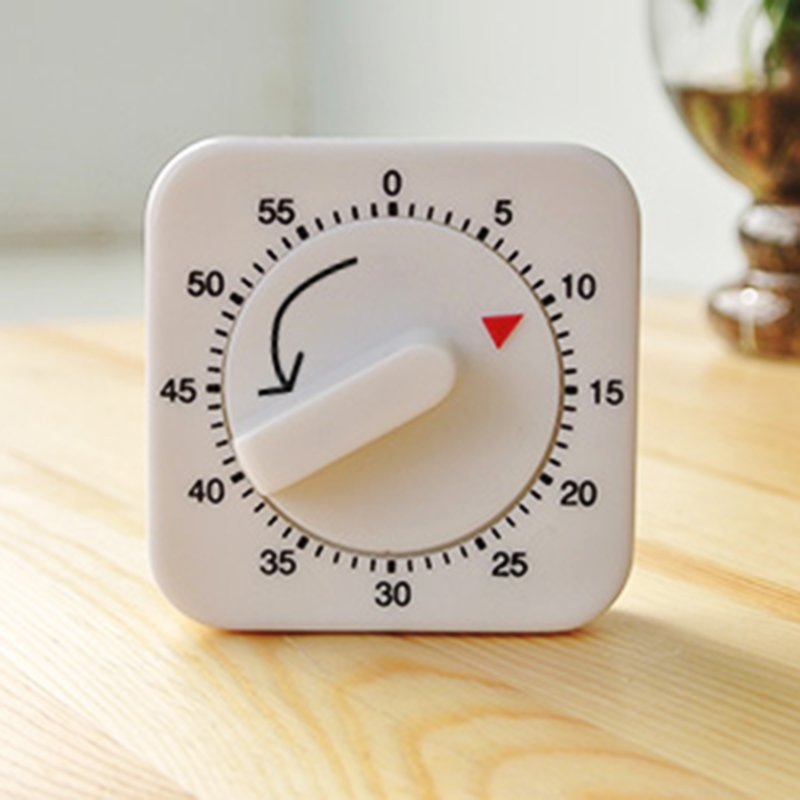 Wind Up Timer 1hr/60min Alarm Mechanical Timer Square Kitchen Timer Manual Timer Mechanical Reminder Food Preparation