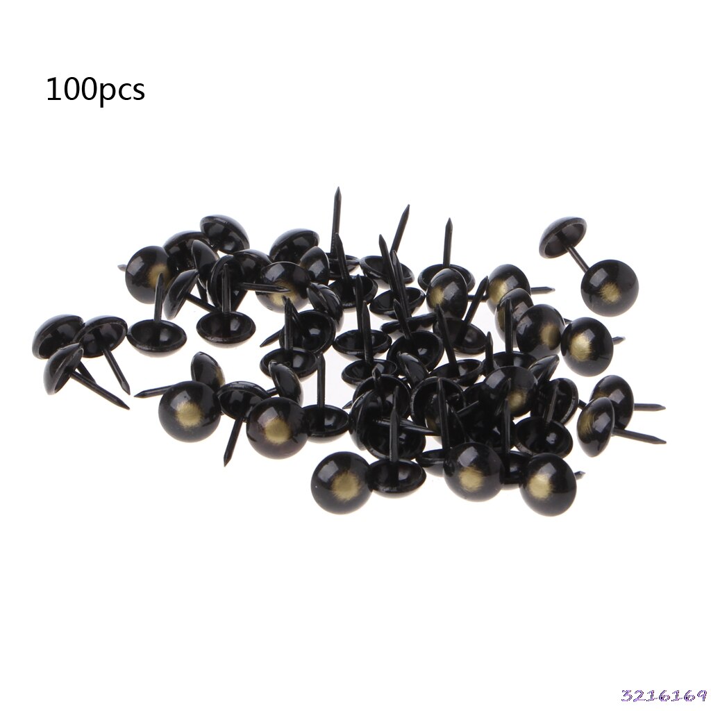 100 stuks antieke messing meubelspijkers, meubelspijkers, punaises, decoratie-accessoires: Kattenoogkleur