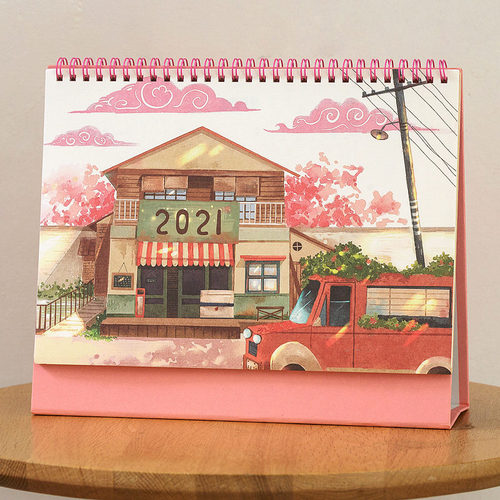 9-12 ins skrivebords kalender sød kawaii kalender planner bordindretning: 03