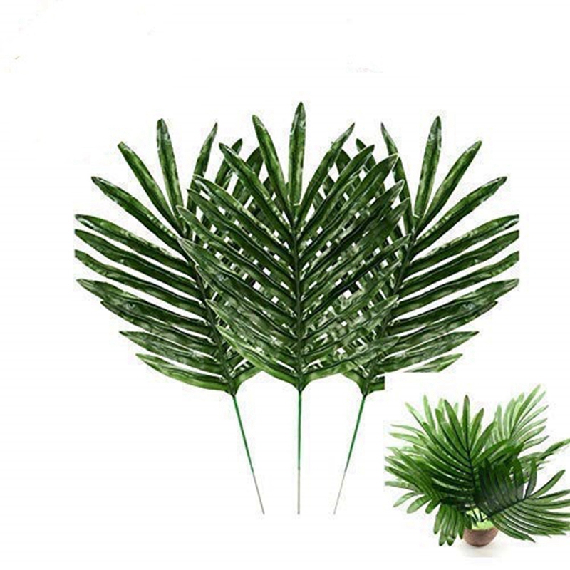 24 Pcs 2 Soorten Tropische Plant Palm Bladeren Kunstmatige Palm Bladeren Faux Bladeren Safari Bladeren Hawaiian Turtle Leaf Luau