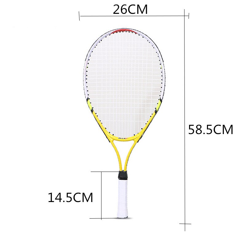 Raquetas de tenis para adolescentes, de aleación de aluminio, para entrenamiento de niños, para playa, con bolsa de transporte, 1 par
