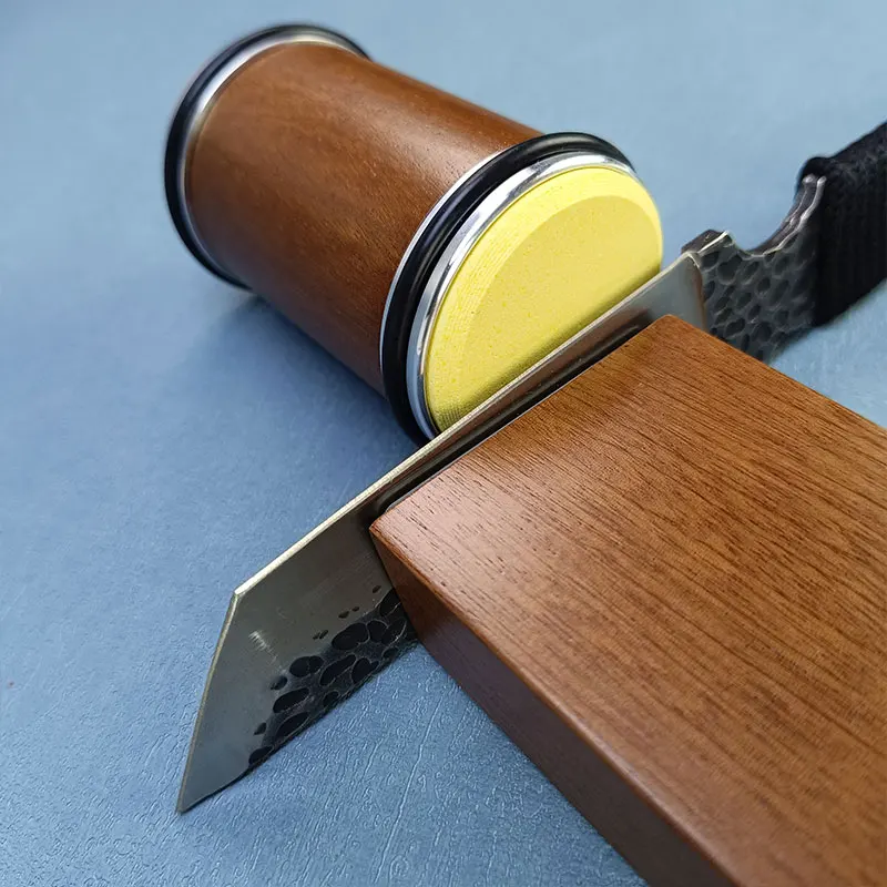 Affûteur de couteaux roulant, support magnétique, pierre à aiguiser, Kit de pierre à aiguiser, rouleau d'angle de 15 et 20 degrés, accessoire de cuisine