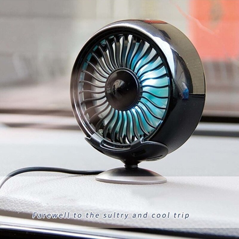 Multi-Functie Auto Airco Ventilator 360 Graden Draaibare 3 Speed Dual Hoofd Usb Auto Air Koelventilator Circulatiepomp auto Levert