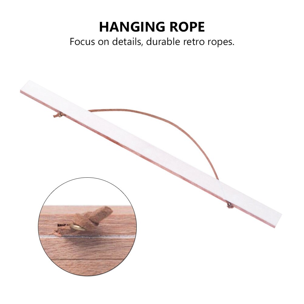 Teak/ramin/MFD Magnet Wooden Picture Photo Frame Poster Scroll Artwork Hanger 21/30/40/50/60cm Frame Length With Lanyard Rope