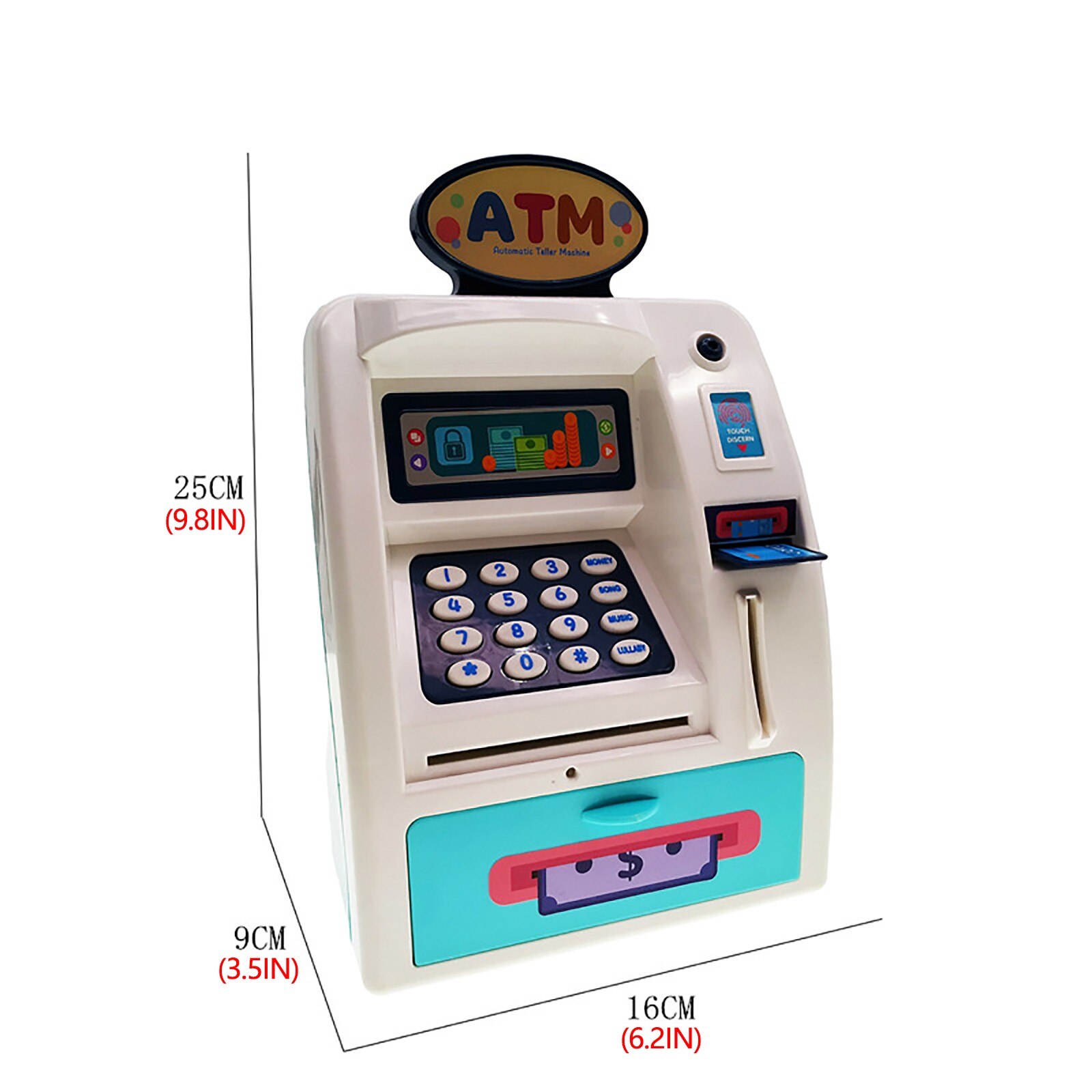 1pc Mini ATM Child Savings Piggy Bank Anti-stress Educational Toy Game Birthday Kids Safe Deposit Machine Bank Copy