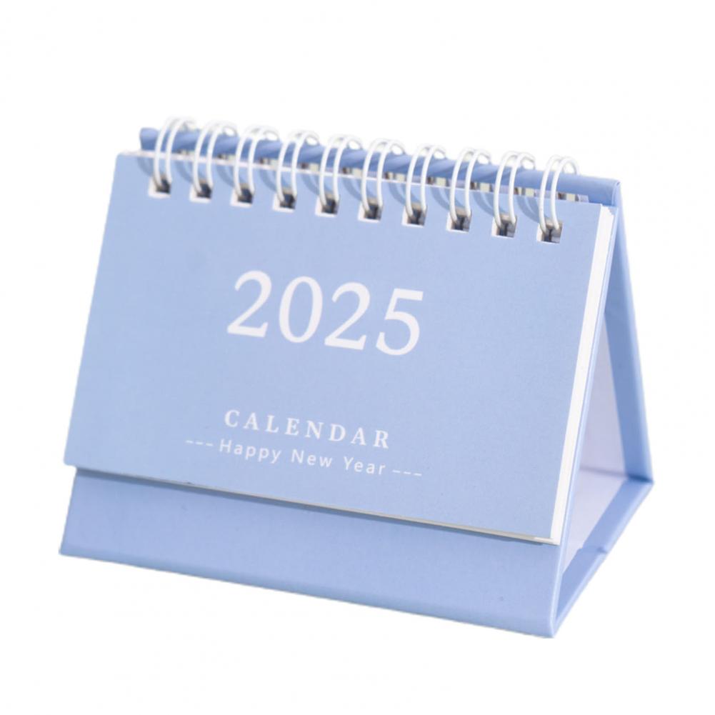 Calendario da tavolo 2025 Calendario da tavolo pieghevole triangolare superiore bobina pianificatore Organizzatore annuale per casa ufficio Regali di Capodanno 2025: verde