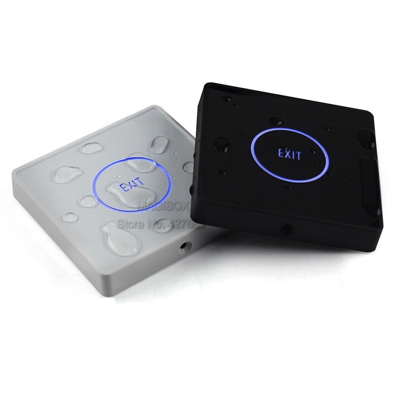 Thin Touch Exit Button Infrared Sensing Surface Plexiglass Waterproof LED Indicator Door Exit Switch For Access Control system
