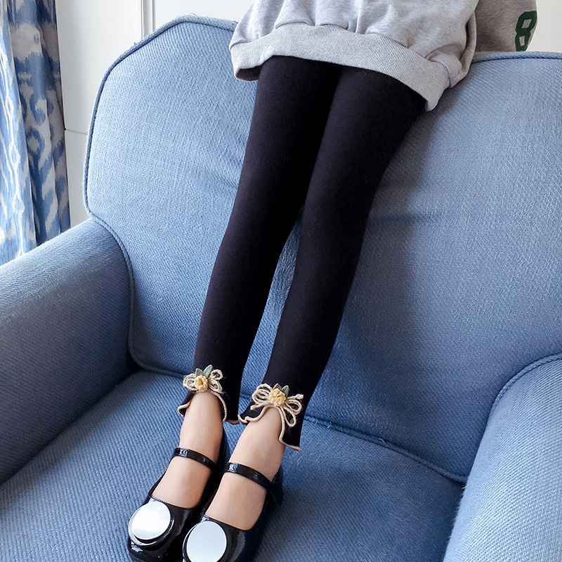 Leggings autunnali per ragazze primavera pantaloni per bambini con fiocco carino gonna per bambini pantaloni coordinati bambini collant neri capispalla abiti