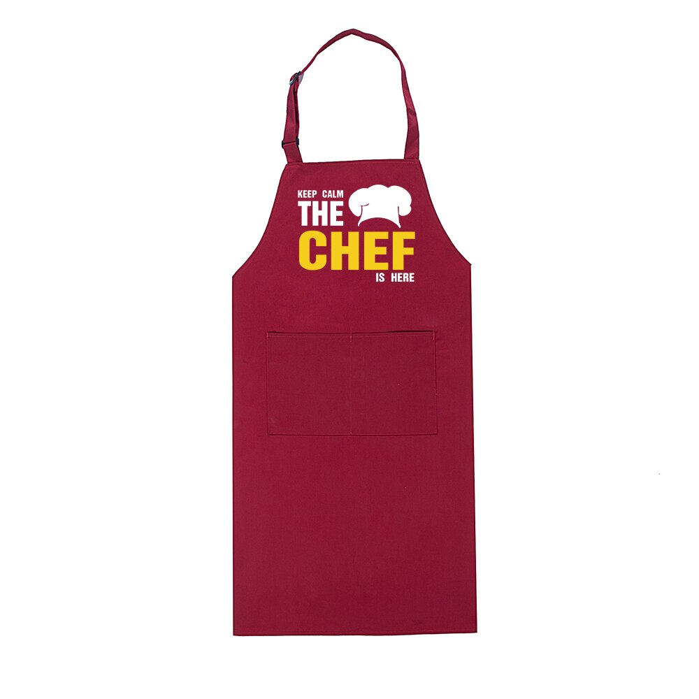 Chef Apron Food Service Uniforms Funny Printed Adjustable Halter Long Aprons Restaurant Hotel Kitchen Cafe Chef Workwear