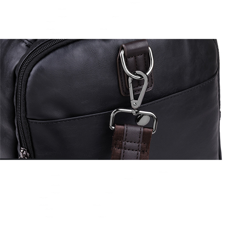 Herreveske med stor kapasitet, vanntett reisebagasje for seniorer, pu-veske, treningsveske