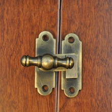 Antique Brass Bathroom Door Catch Window Hasp Side Moving Door Lock Cabinet Handles