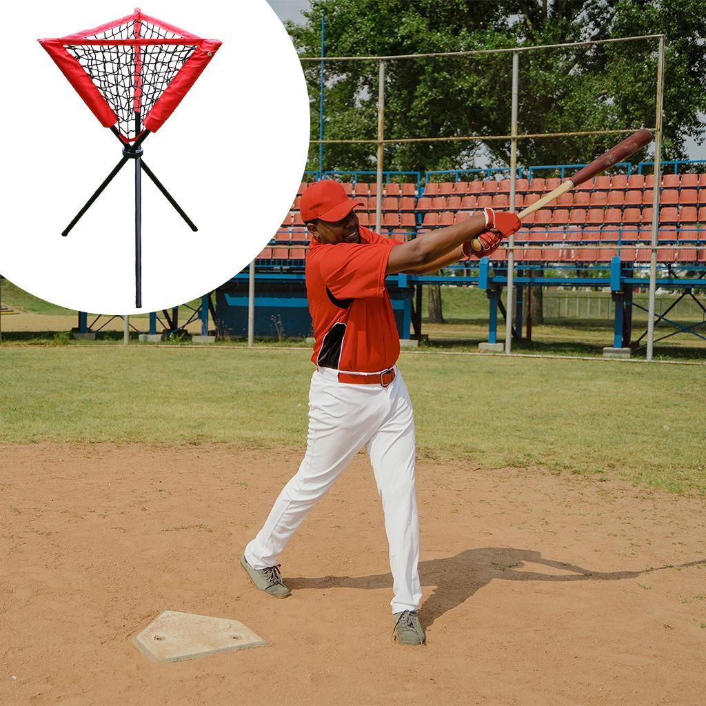 Baseball Softball Practice Hitting Pitching Nets Baseball Softball Ball Caddy Portable Hitting Practice Ball Rack with Tote Bag